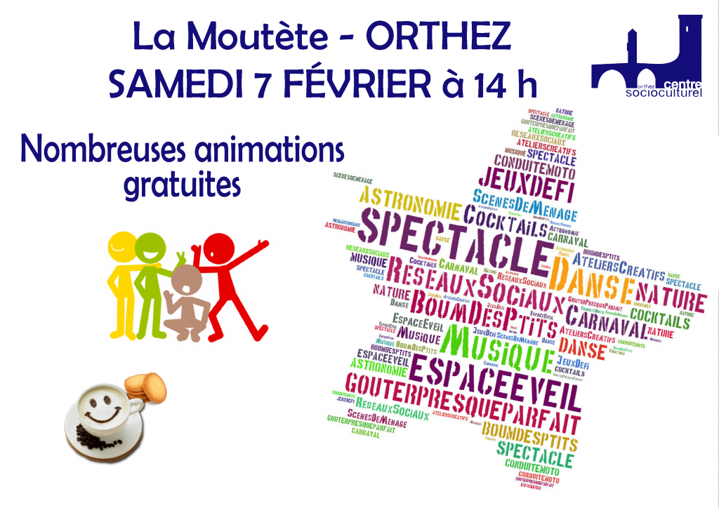 Affiche de la Journée des Familles du Centre Socioculturel d'Orthez