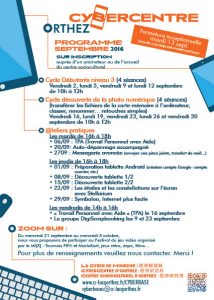 Programme Septembre - Cybercentre