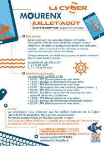 programme LaCyber Mourenx juillet août