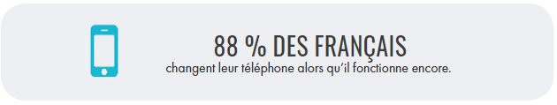 88% des français changent leur télépone alors qu'il fonctionne encore.