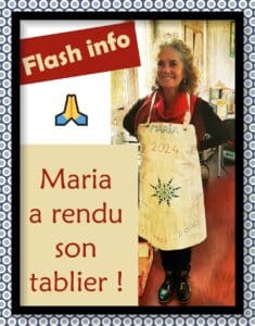 Flash info : Maria a rendu son tablier !