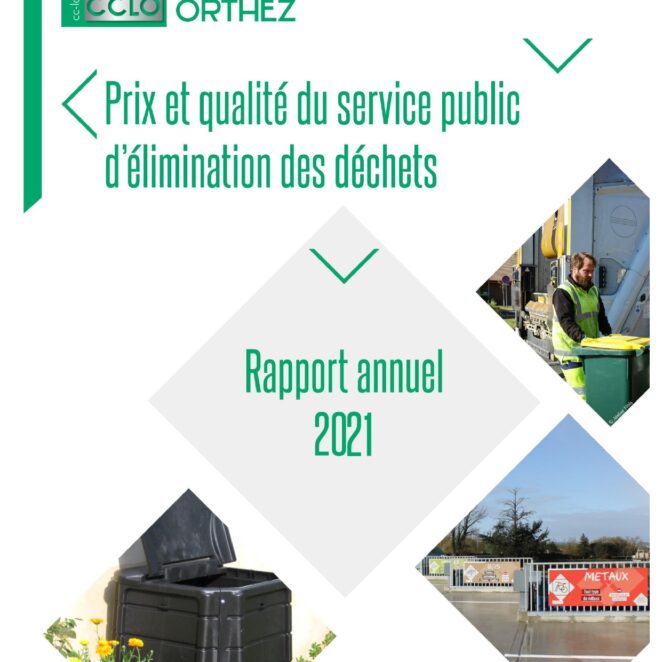 Document qui retrace en quelques pages, l'organisation, des données chiffrées et le coût de notre service déchets en 2021.