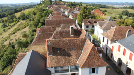 Commune de Lagor vue du ciel.