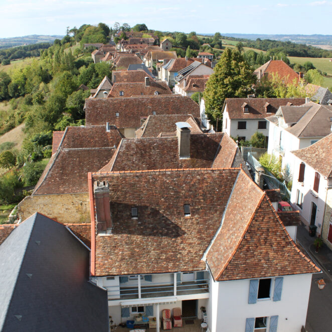 Commune de Lagor vue du ciel.