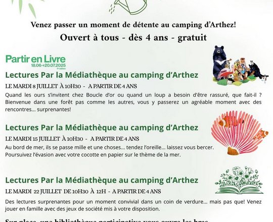 Lectures au camping - ARTHEZ-DE-BEARN