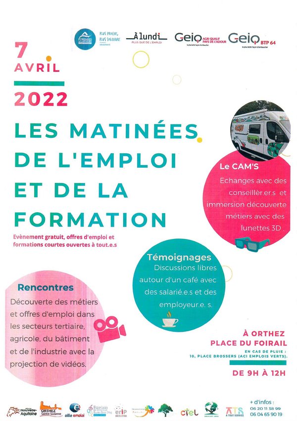 MATINALES EMPLOI ET FORMATION A ORTHEZ - MOURENX - SALIES - Orthez - Sainte-Suzanne