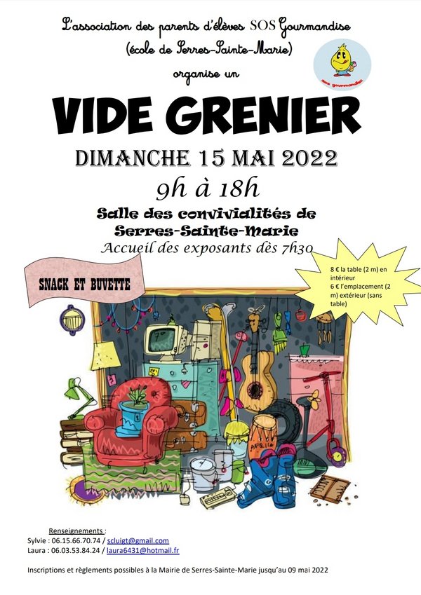 Vide-grenier de l'APE de Serres sainte marie - Serres-Sainte-Marie