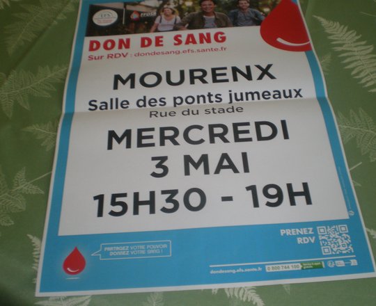 COLLECTE DE SANG - Mourenx